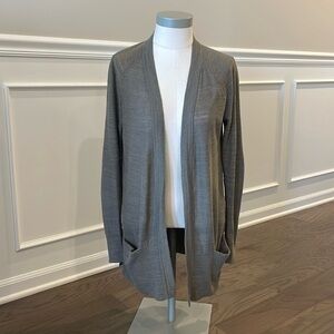 Lou and Grey Green Long Open Cardigan - Size XS